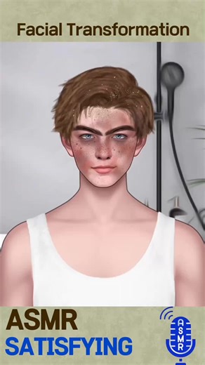 Facial Transformation ASMR: Satisfying Treatment Experience