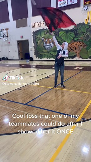 Amazing Color Guard Flag Tricks and Tosses