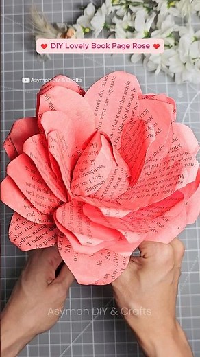 How to Make a Realistic Rose With Old Books | Paper Flower #diy #craftideas #shorts