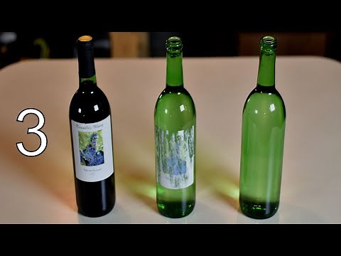 NOT Fast or Easy! How to remove wine bottle labels. 3 Steps