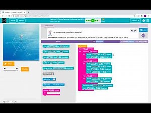 Lesson 9: snowflakes with Anna and Elsa