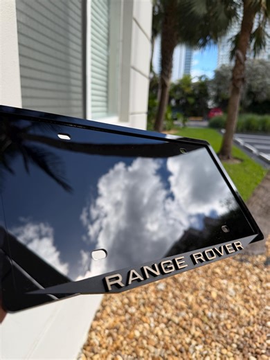 Range Rover 3D Acrylic License Plate Frame – Glossy Black Sport Design, Handmade Car Accessory - Etsy