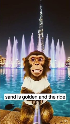 monkey dubai me bloging kr rha hai @aivideos-s1m