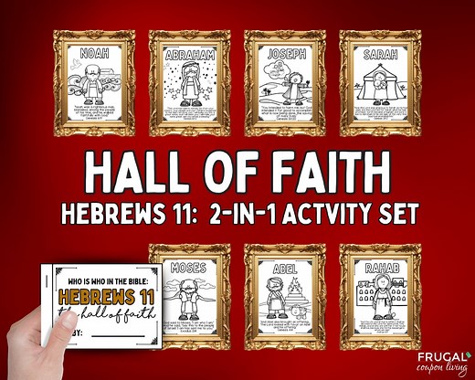 Hebrews 11 Heroes of Faith List Bible Crafts for Kids, Printable Hall of Faith Sunday School Worksheets, People of Faith Bible Characters - Etsy
