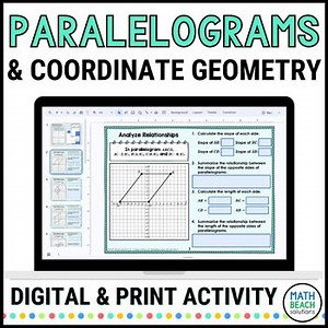 Parallelograms and Coordinate Geometry Activity - Print and Digital