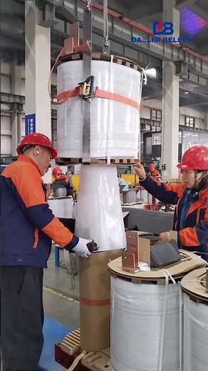 The transformer windings are assembled onto the core