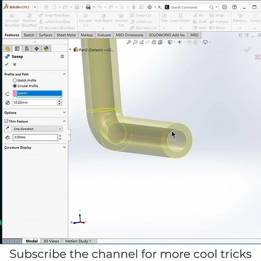 Solidworks tips pipe design tricks | shorts