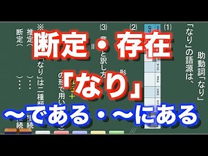 【古典文法】１７ー１ 助動詞「なり」