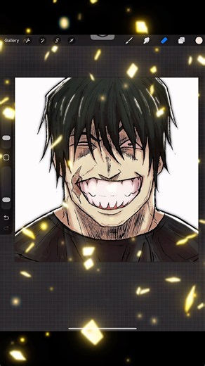 I used procreate for this but most apps can do the same!! #art #procreate #anime #tutorials #toji