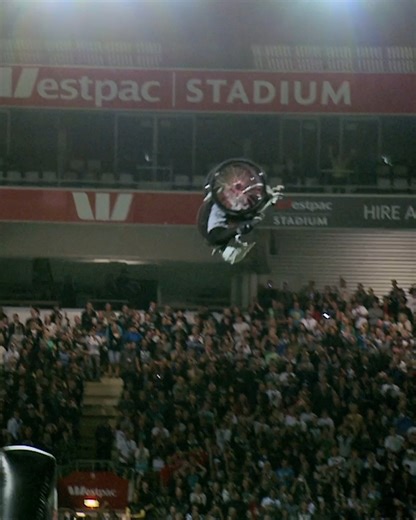 225K views · 5.6K reactions | Witness the IMPOSSIBLE! as Wheelz defies gravity with a groundbreaking stunt: a jaw-dropping Wheelchair backflip AND World's first front flip in a single show! ✨ | Nitro Circus | Facebook