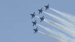 Blue Angels fly over Houston for COVID-19 frontline workers