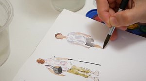 Paint People Walking - Using the Line and Wash Technique to Create Fun Watercolor Sketches