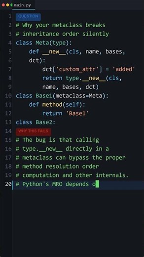 You Wrote This Bug Too: Why your metaclass breaks inheritance order silently
