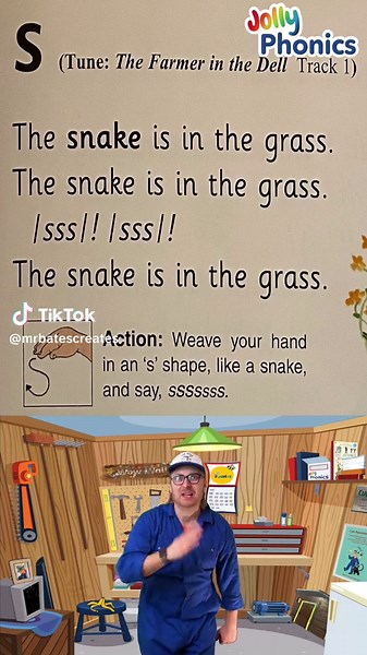 Jolly Phonics S Sound Tutorial by Mr. Bates