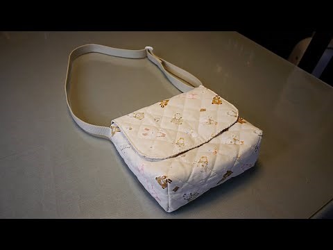 通園バッグの作り方｜ショルダーバッグ（マチ・蓋つき）幼稚園バッグ