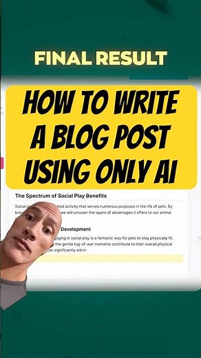 How to write a blog post With AI