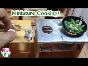 Mini Food: Fried Bean with Garlic & Fried Fish / Happy Miniature Cooking!
