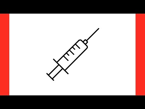 how to draw NEEDLE step by step / drawing syringe easy