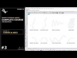 Rhino 8 Tutorial for Architects | Episode - 03 | Curves & Arcs