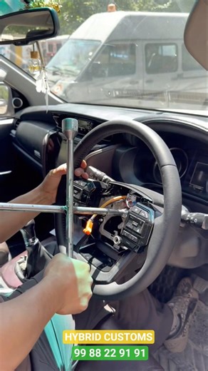 Steering Wheel For Toyota Fortuner ||‪@HybridCustoms‬ #toyotafortuner #youtubeshorts #luxury