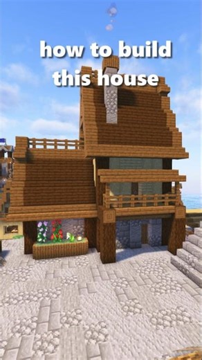 Hardcore Minecraft Harbor House Tutorial #3 #shorts