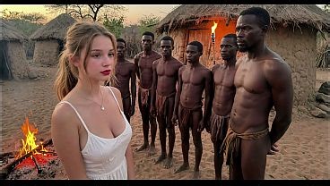 Innocent White Tourist Travels Through Africa and Gets Happily Fucked by a Tribe of Huge BBCs – ANAL VAGINAL – MASSIVE BLACK COCKS (AI)