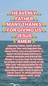 HEAVENLY FATHER, MANY THANKS FOR GIVING US JESUS🙏 | Prayer Faithful