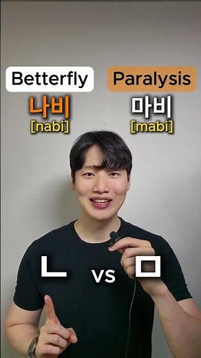 Korean Vowels ㄴ vs ㅁ #korean #koreanlanguage #hangul