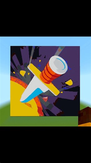 Hit Knife, Moon, World Link,& Subway Surfer Pixelart in Minecraft! 🎮🔥 #minecraft,#shorts,#shortsfeed