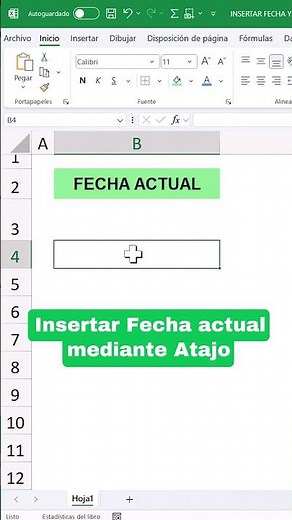 📆Insert TODAY'S DATE with the KEYBOARD in Excel #shorts #excel
