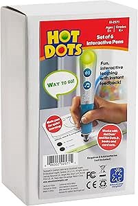 Educational Insights Hot Dots Talking Pen, Set of 6, Interactive Learning, Compatible with All Hot Dots Sets