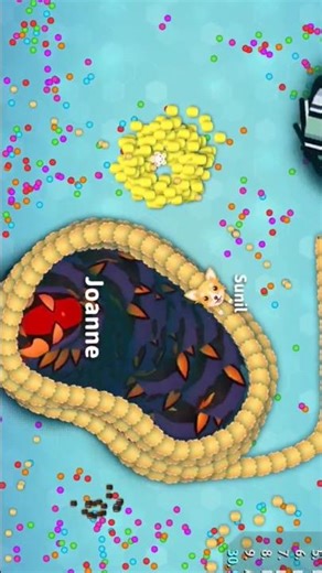 🐍Snake io gameplay 😋snake party #snakeio #snakeiovideo