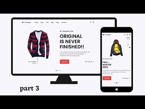 How to Make ECOMMERCE Website using HTML CSS and JavaScript Step By Step | Create E-COMMERCE Website