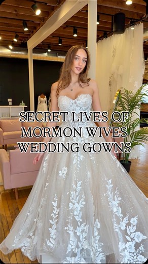 Bon Bon Belle Bridal Boutique on Instagram: "Wedding dresses inspired by the lovely ladies of The Secret Lives of Mormon Wives 🤍✨ Which wedding dress is your favorite? Let us know in the comments! Ready for your spotlight moment? Book an appointment through the link in our bio 💌 #weddingdress #justengaged #slomw #secretlivesofmormonwives #wibride #wisconsinbride #milwaukeebride #weddingdressshopping #2027bride #justengaged #bridetobe #bridallook"