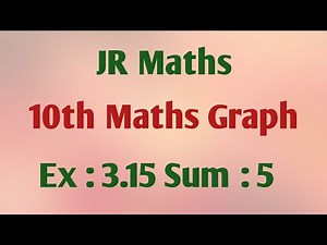 10th Maths - Graph - Exercise: 3.15 Sum: 5 in samacheer book new edition