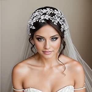 Wedding Headband Rhinestone Bridal Headpiece Handmade Wedding Hair Accessories