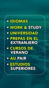 ¿Estudiar y trabajar en el extranjero? ¡Hazlo posible!✨  Elige...