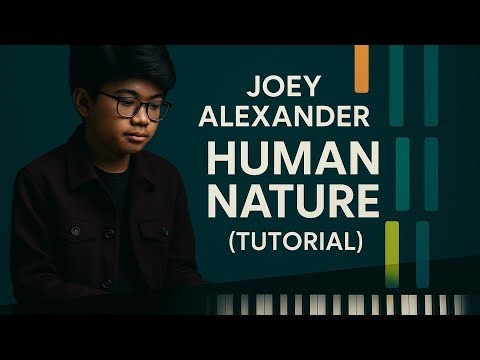 "Joey Alexander Style -Human Nature Piano Tutorial Jazz Midi Transcription"