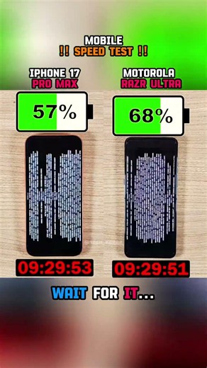 ⚡🫠 iPHONE 17 PRO MAX VS MOTOROLA RAZR ULTRA BATTERY TEST!! 🚀