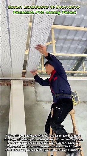Expert Installation Of Decorative Patterned PVC Ceiling Panels