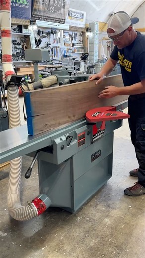 Say hello to precision perfection with the King Canada 12" Jointer KC-125FX! ✨ Elevating your woodworking game to new heights, this powerhouse machine ensures seamless edges and flat surfaces every time. Get ready to make your woodworking dreams a reality! 💪 @dustylumberco #Tools #Woodworking #Workshop #Jointer #FlatSurfaces #Maker #DIY | King Canada Inc