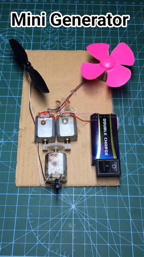 I Built a Generator Using 3DC Motor #shorts #generator #dcmotorproject #tech