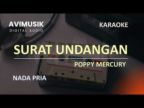 Surat Undangan - Poppy Mercury | Karaoke Nada PRIA | Avimusik