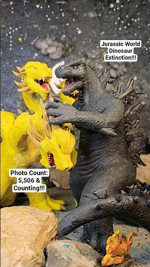 Jurassic World Stop Motion - Godzilla Minus One vs Monsterverse King Ghidorah #shorts