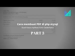 Cara membuat pdf di php mysql - #Part3