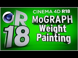Cinema 4D R18 - MoGraph Cloner Weight Painting - New MoGraph Animation Feature Tutorial