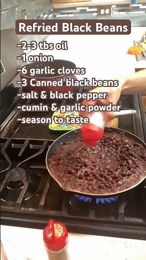 Refried Black Beans #beans