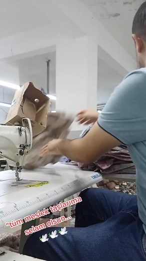 Industrial Sewing Machine Operation in a Workshop