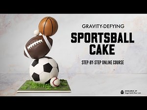 Sportsball Cake (Step-by-Step course on sugargeekshow.com)