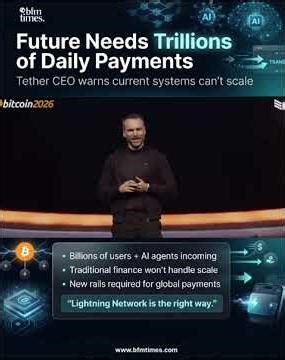 🗣️ Paolo Ardoino says the future will demand trillions of daily payments from billions of users and